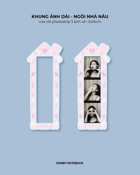 Khung ảnh nam châm dài 3 tấm Chấm bi