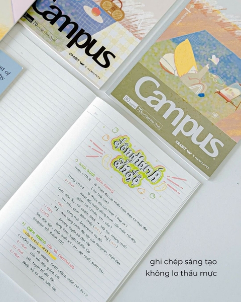 Vở 4 ly ngang 96 trang A5 giấy Nhật Crabit x Kokuyo Land of Too-Shy 2 - Mr. Bubble Tea Picnic