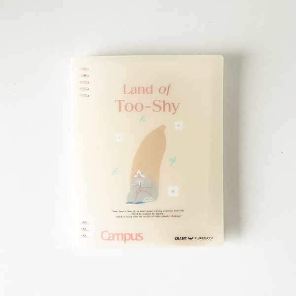 Sổ còng B5 80 trang kẻ ngang còng nhựa 2 đầu bìa nhựa Crabit x Kokuyo Campus | Land of Too-Shy - Bananeet