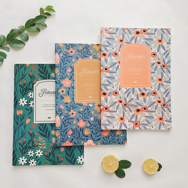 Combo 3 vở kẻ ngang 120 trang - Flower