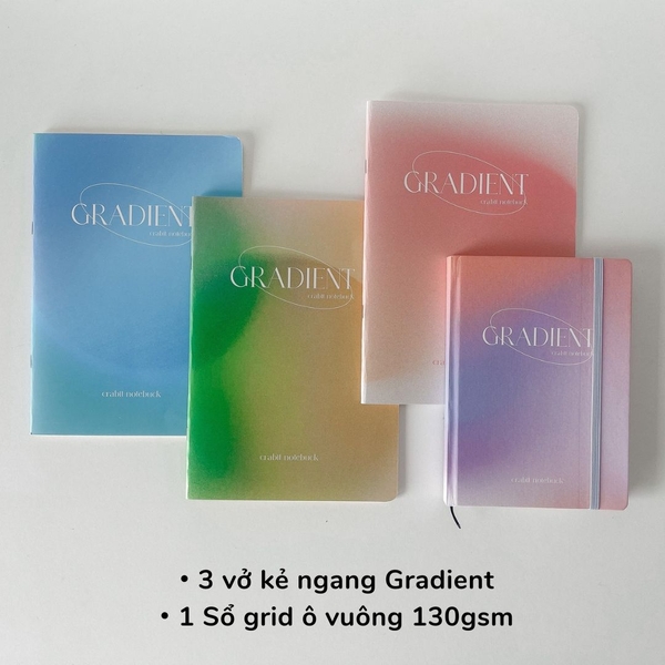 Combo sổ vở Gradient