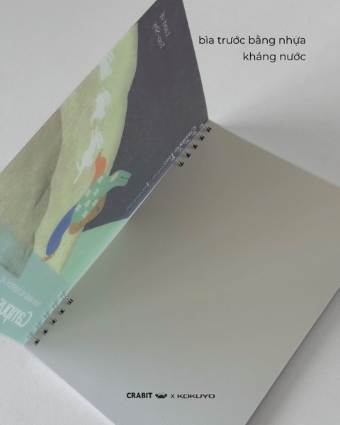 Sổ lò xo A5 kẻ ngang 160 trang Crabit x Kokuyo - Land of Too-Shy - Thỏ Picnic