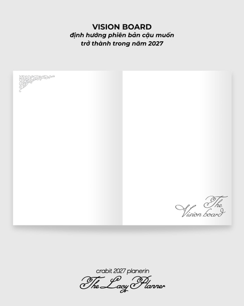 Sổ Planner 2027 14 tháng Framework Lacy Planner Xanh