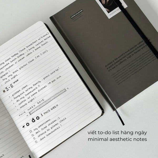 Sổ tay A5 kẻ ngang 130gsm Crabit Coffee Beans - Arabica