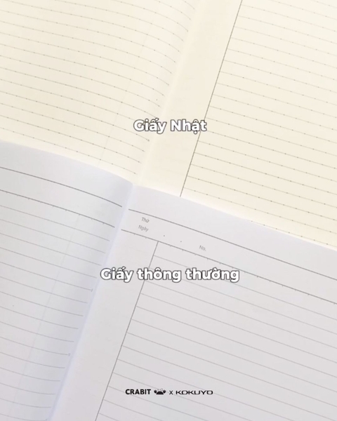 Vở 4 ly ngang 96 trang A5 giấy Nhật Crabit x Kokuyo Land of Too-Shy 2 - Thỏ Picnic