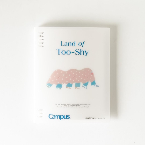 Sổ còng B5 80 trang kẻ ngang còng nhựa 2 đầu bìa nhựa Crabit x Kokuyo Campus | Land of Too-Shy - Netizen