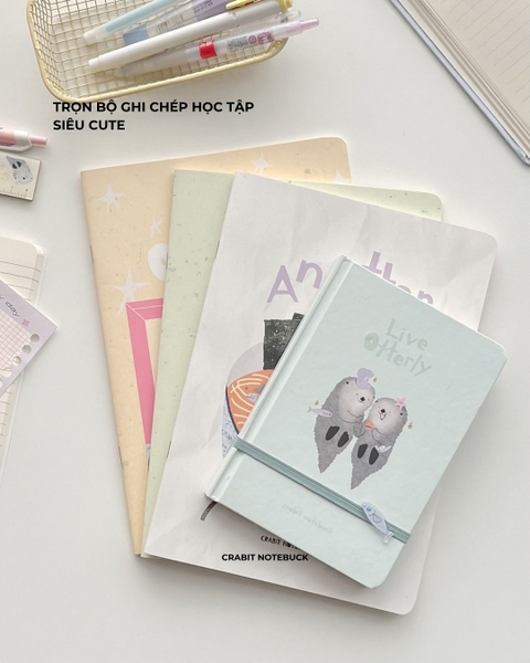 Sổ tay bỏ túi kẻ ngang 180 trang 70gsm Otter - Couple Otter