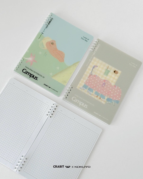 Sổ lò xo A5 grid 160 trang Crabit x Kokuyo - Land of Too-Shy - Netizen Picnic