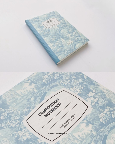 Vở bìa cứng 300 trang kẻ ngang 70gsm Nơ - Rừng Xanh