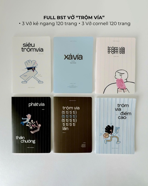 Vở cornell grid 120 trang 70gsm Trộm vía - Trộm vía