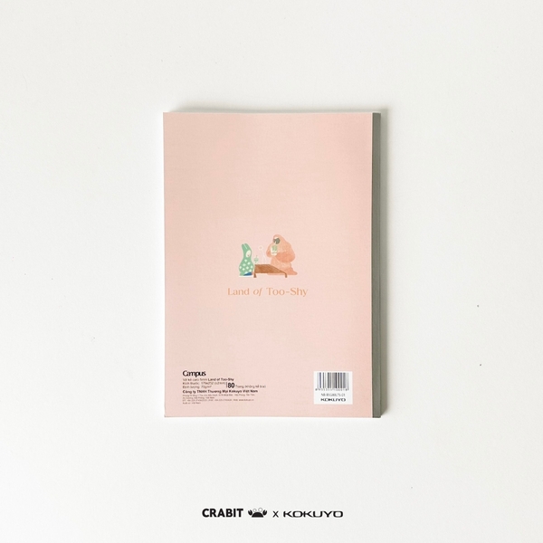 Vở B5 grid 80 trang Mr.Bubble Milk Tea - Crabit x Kokuyo - Land of Too-Shy