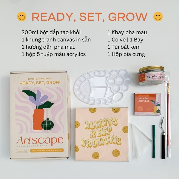 Bộ tranh đắp màu nổi - Always keep growing