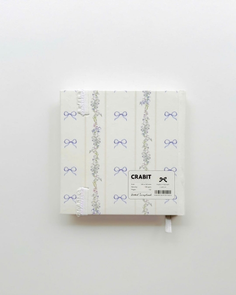 Sổ tay scrapbook khổ vuông dot 130gsm The Reverie Diary - Nhũ Hoa Nơ Xanh