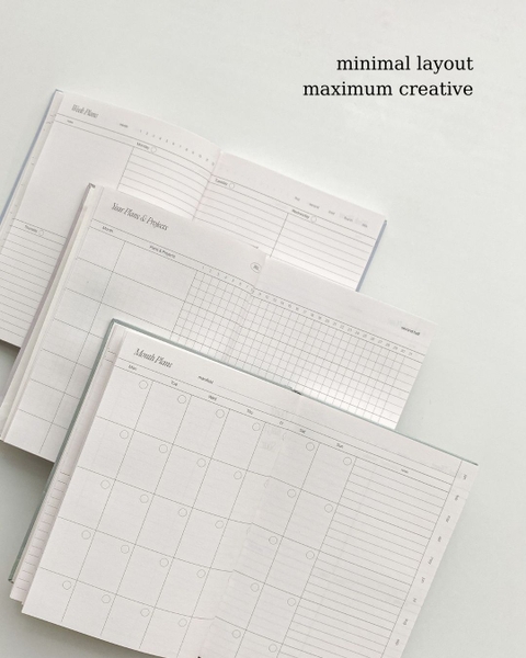 Sổ lịch kế hoạch Planner 2026 14 tháng A5 Crabit The Unfold - Mint