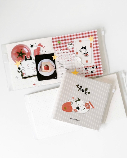 Sổ tay khổ vuông dot bìa mềm 130gsm Tomeoto Paste