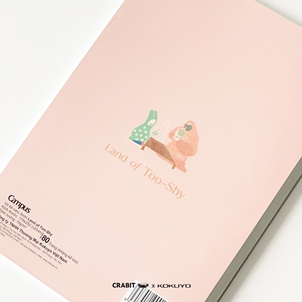 Vở B5 grid 80 trang Mr.Bubble Milk Tea - Crabit x Kokuyo - Land of Too-Shy