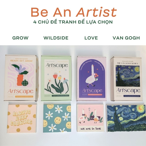 Bộ tranh đắp màu nổi - Always keep growing