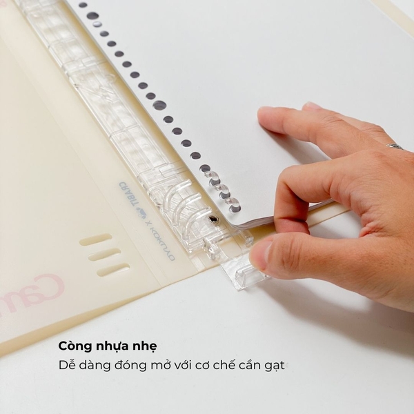 Sổ còng B5 80 trang kẻ ngang còng nhựa 2 đầu bìa nhựa Crabit x Kokuyo Campus | Land of Too-Shy - Bananeet