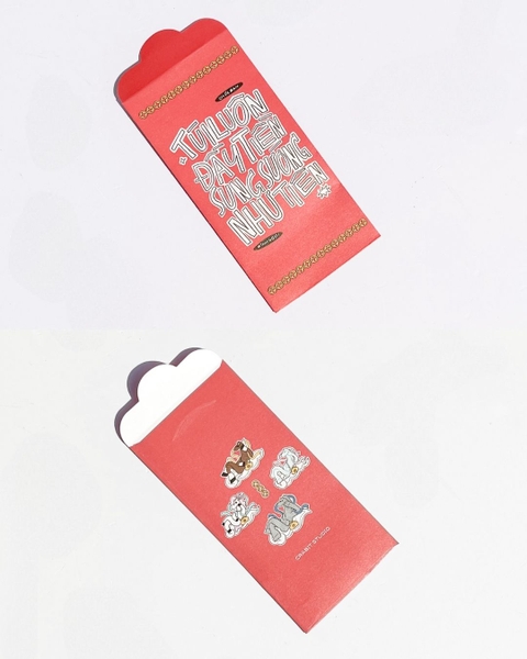 Lì xì Tết Bính Ngọ 2026 - Set 6 Lì xì Dọc