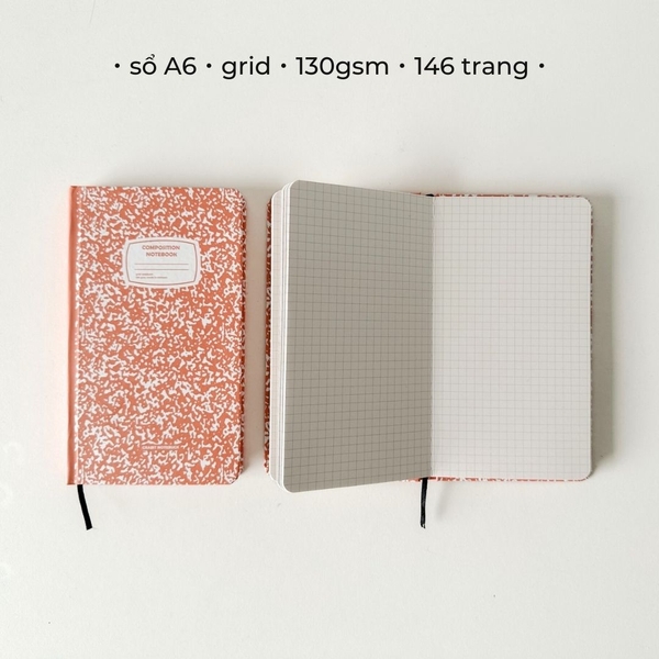 Sổ grid handy 140 trang 130gsm Crabit Composition Collection