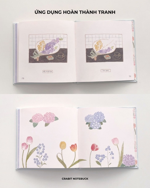 Sổ dạy vẽ A Line At A Time - Flower In Blooms