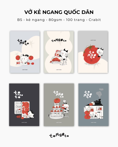 Vở kẻ ngang chấm 100 trang 80gsm Tomeoto House