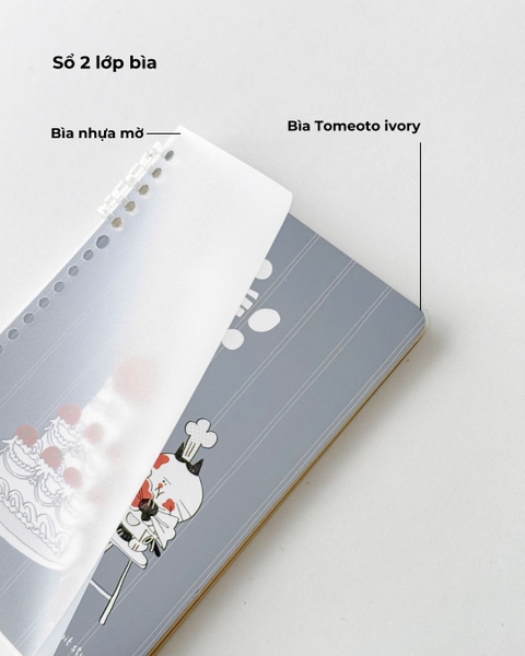 Sổ còng a5 slim binder 100gsm grid - Tomeoto Cake
