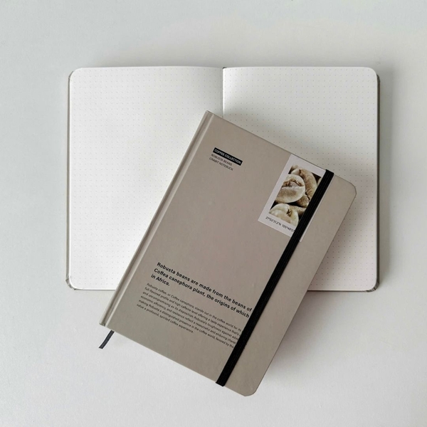 Sổ tay A5 dot 130gsm Crabit Coffee Beans - Robusta