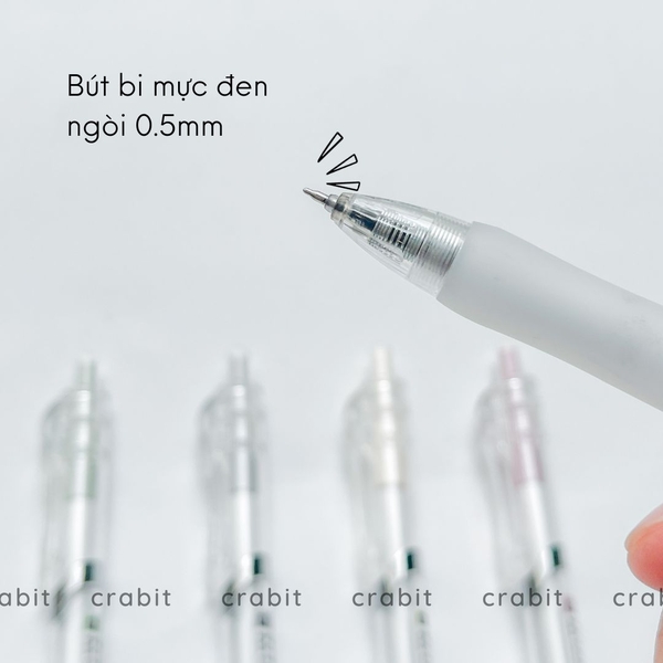 Bút gel mực đen M&G thân trong ngòi 0.5mm