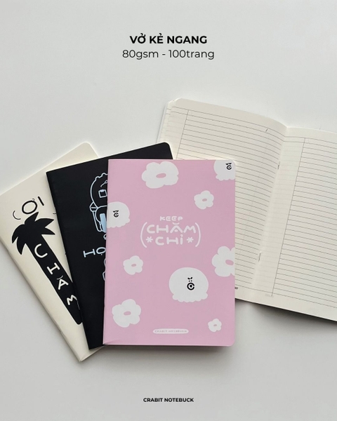 Vở kẻ ngang 100 trang 80gsm Chăm chỉ - Học hành đen