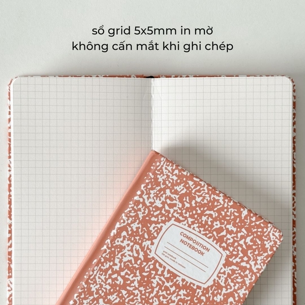 Sổ grid handy 140 trang 130gsm Crabit Composition Collection