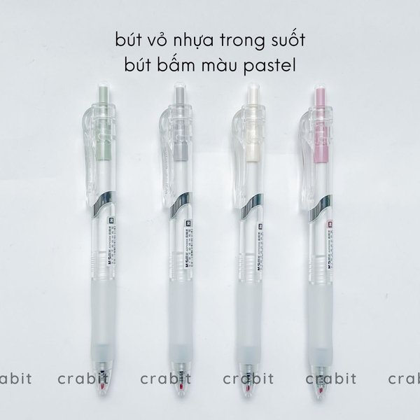 Bút gel mực đen M&G thân trong ngòi 0.5mm