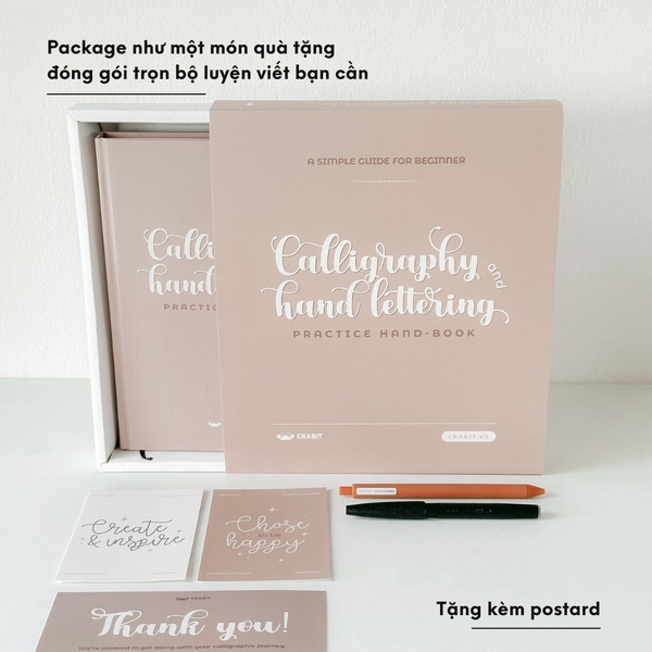 Sổ luyện viết Modern Calligraphy & Handwriting cho người mới bắt đầu