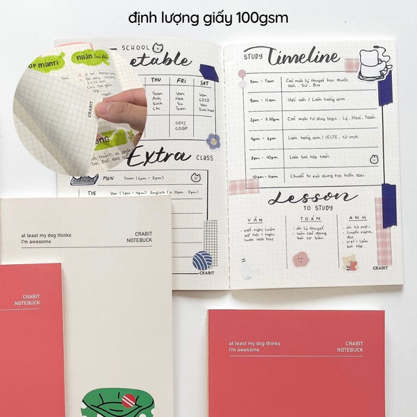 Vở kẻ ngang may gáy 80 trang 100gsm Buddy - Pillow