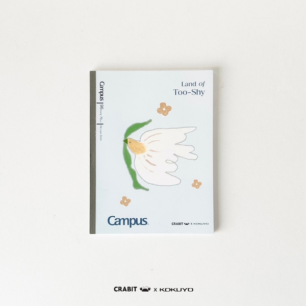 Vở A5 grid 96 trang Bird - Crabit x Kokuyo - Land of Too-Shy
