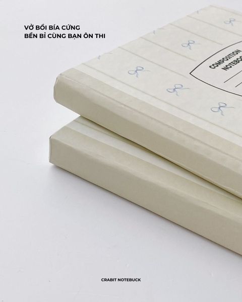 Vở bìa cứng 300 trang kẻ ngang 70gsm Nơ - Nơ Xanh