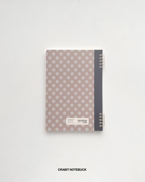 Vở kẻ ngang còng 2 đầu 70gsm 160 trang Chấm bi - Nâu