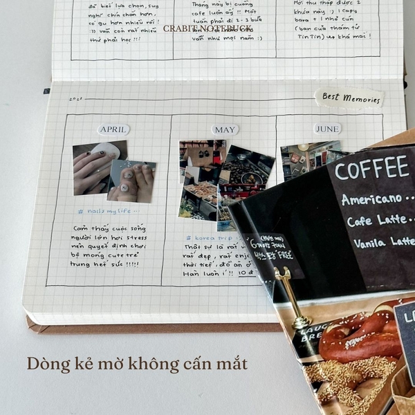 Sổ tay A5 grid 130gsm Moment Collection - Bánh vòng
