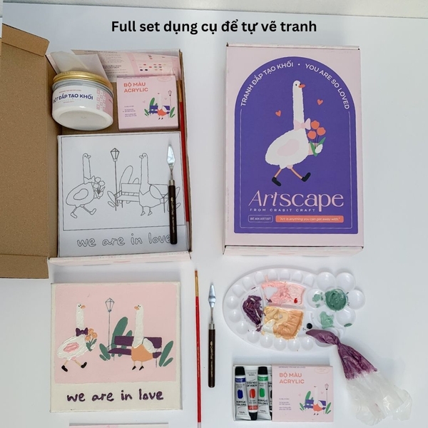 Bộ tranh đắp màu nổi - You are so loved