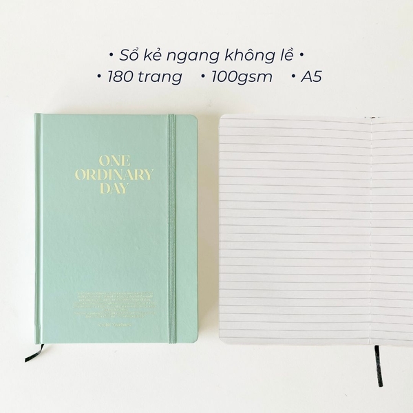 Sổ kẻ ngang 180 trang 100gsm Office Rule Xanh Mint