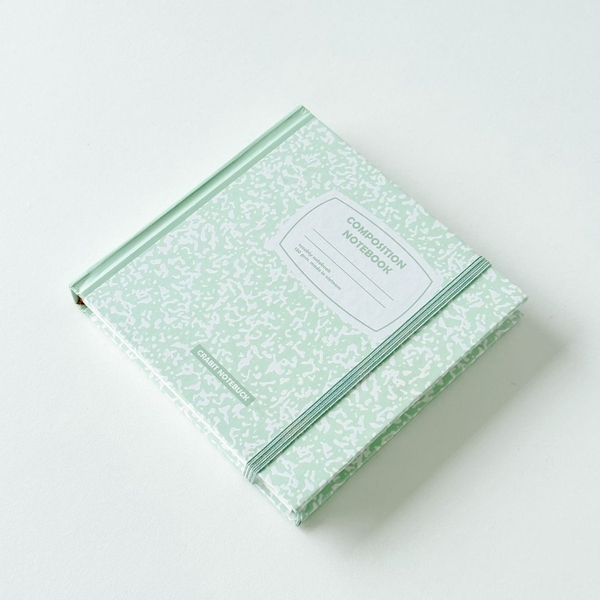 Sổ weekly plan khổ vuông 144 trang 130gsm tặng kèm sticker Composition Collection - Xanh Mint