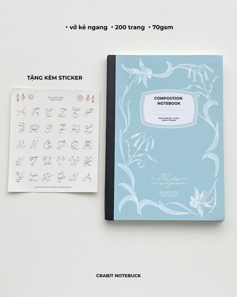 Vở bìa cứng siêu dày Composition Ren Framework