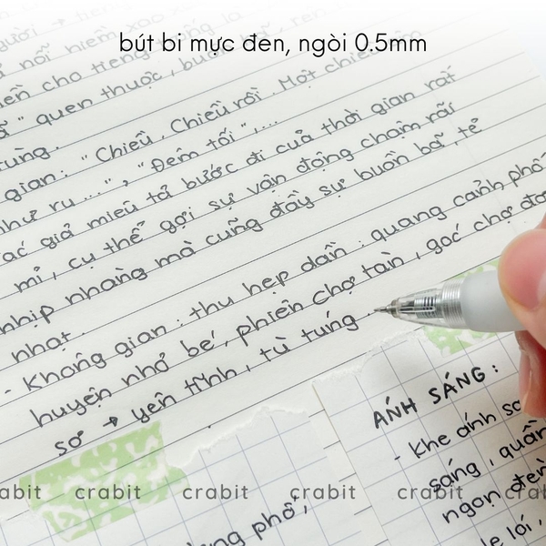 Bút gel mực đen M&G thân trong ngòi 0.5mm