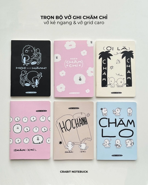 Vở kẻ ngang 100 trang 80gsm Chăm chỉ - Học hành đen