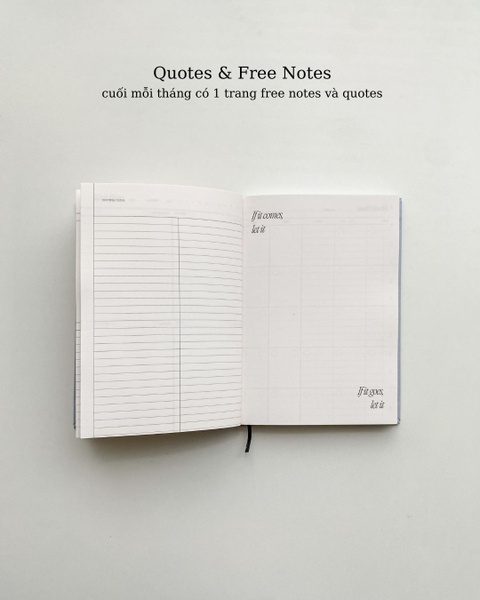 Sổ lịch kế hoạch Planner 2026 14 tháng A5 Crabit The Unfold - Hồng Xám