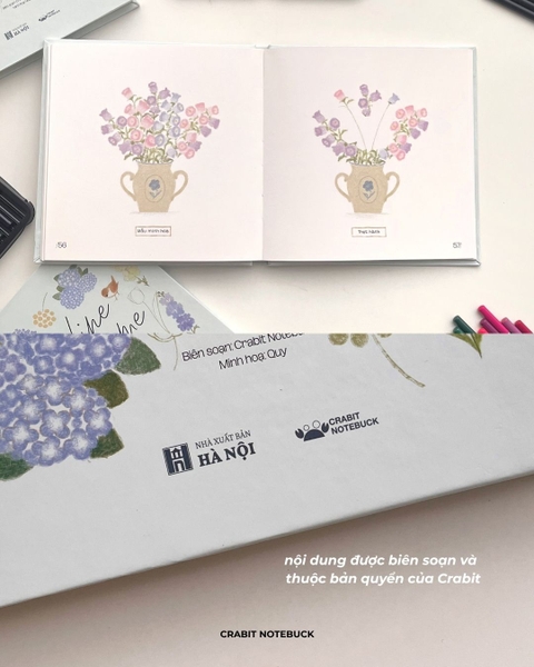 Sổ dạy vẽ A Line At A Time - Flower In Blooms