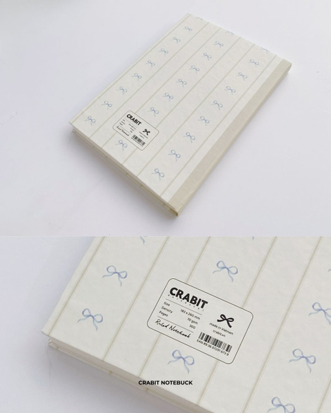 Vở bìa cứng 300 trang kẻ ngang 70gsm Nơ - Nơ Xanh