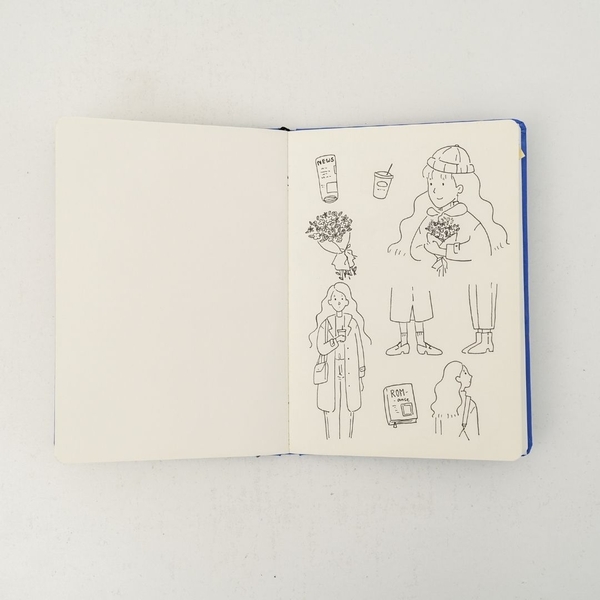 Sổ tay trơn Moodbook Collection - Melancholy Xanh dương