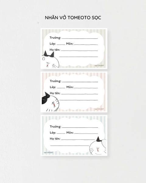 Tập 18 nhãn vở Crabit - Tomeoto