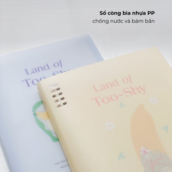 Sổ còng B5 80 trang kẻ ngang còng nhựa 2 đầu bìa nhựa Crabit x Kokuyo Campus | Land of Too-Shy - Bananeet